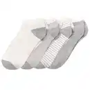 Bild 1 von 4 Paar Damen Sneaker-Socken im Set HELLGRAU / WEISS