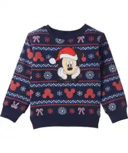 Mickey Mouse Sweatshirt Weihnachten Rundhalsausschnitt, dunkelblau