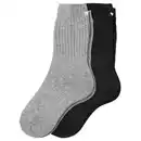 Bild 1 von 2 Paar Damen Socken mit Wolle SCHWARZ / GRAU