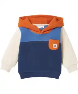 Fleece-Sweatshirt Colour-Blocking Ergee, Kapuze, dunkelblau