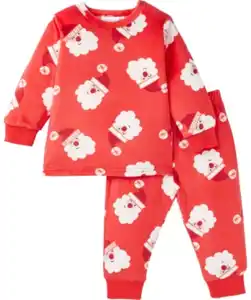 Unisex Pyjama Weihnachten Ergee, 2-tlg. Set, rot/pink