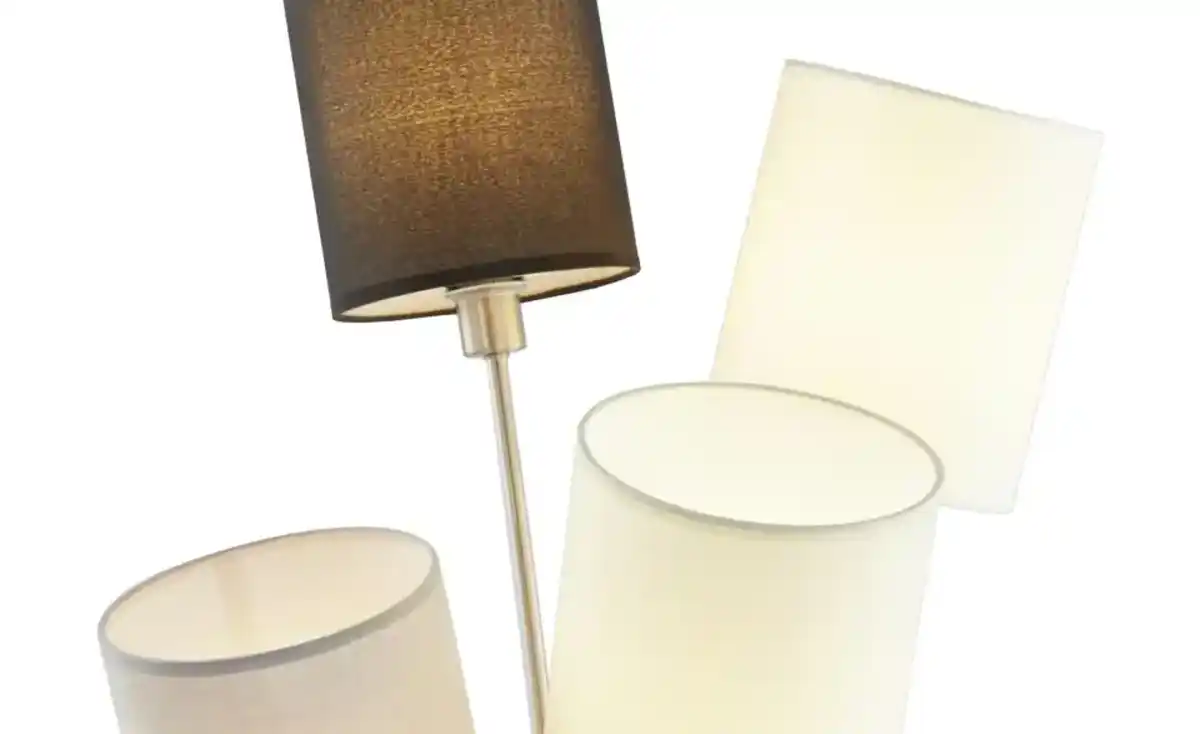 Bild 2 von KHG Stehleuchte, 4-flammig, Stoffschirme ¦ silber ¦ Maße (cm): H: 150  Ø: [50.0] Sale > Lampen-Sale - Möbel Kraft