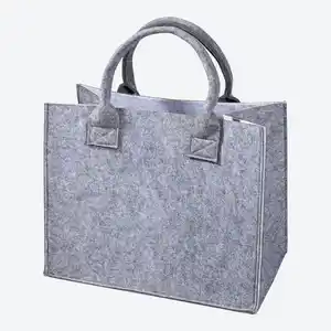 Filz-Tasche mit Tragegeriffen, ca. 35x28x20cm, Dark-gray