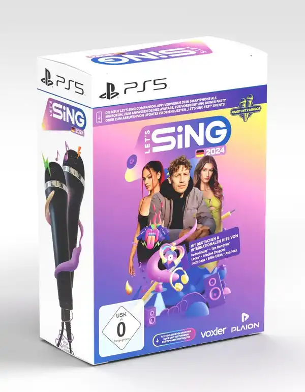 Bild 1 von Let's Sing 2024 + 2 Mikrofone PS5-Spiel