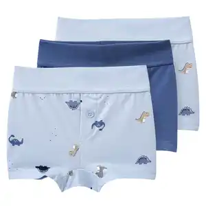 3 Baby Boxer mit Dinos HELLBLAU / BLAU