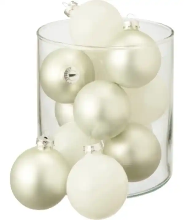 Bild 1 von Christbaumkugeln Weihnachten 10er-Pack, weiß