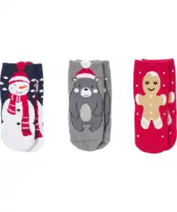 Frotteesocken Weihnachten 3er-Pack, Ergee, verschiedene Designs, dunkelblau