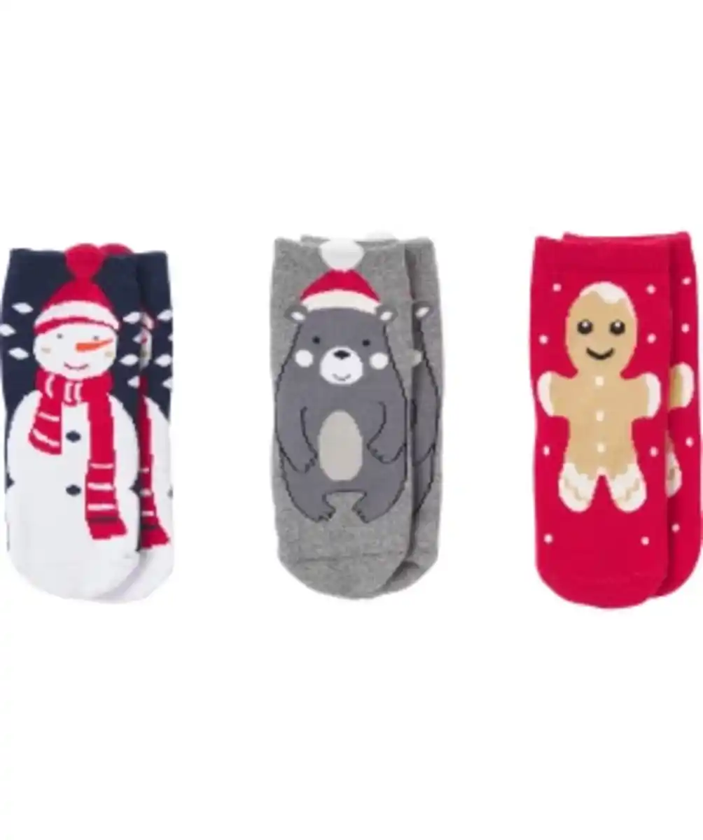 Bild 1 von Frotteesocken Weihnachten 3er-Pack, Ergee, verschiedene Designs, dunkelblau
