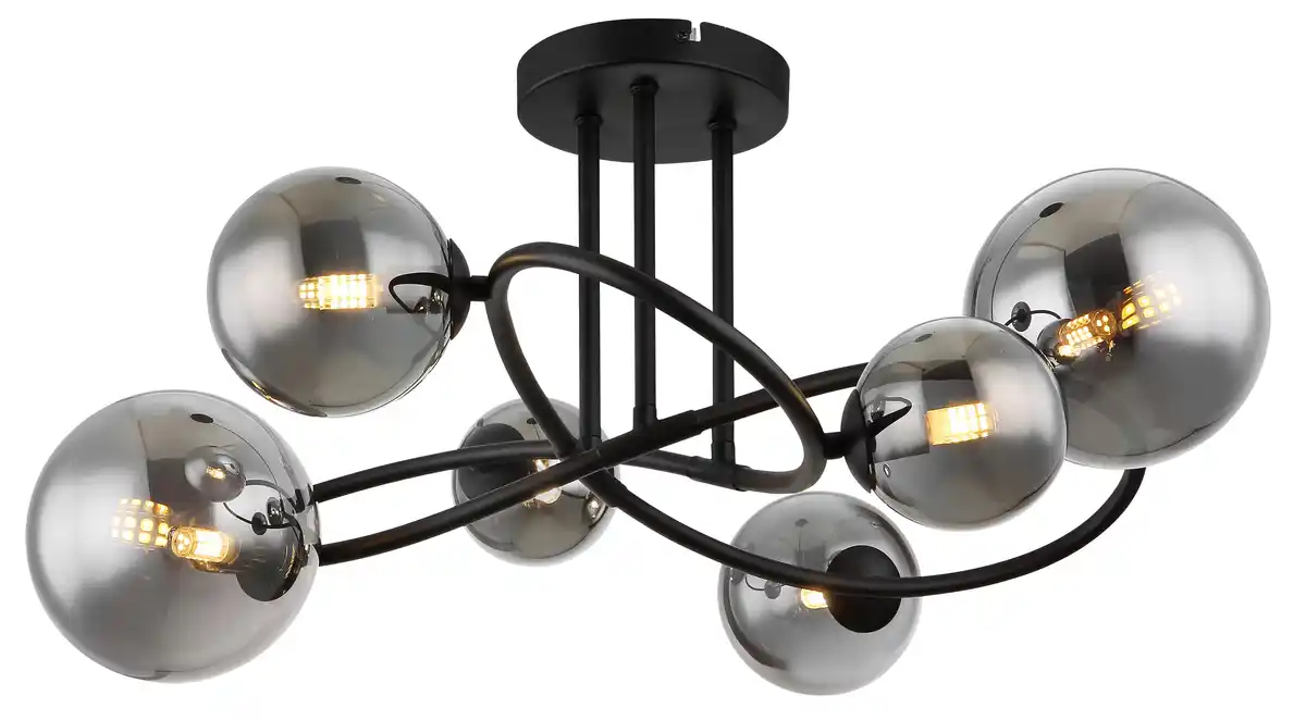 Bild 1 von LED-Deckenleuchte Riha Schwarz max. 3,5 Watt Deckenlampe, Schwarz