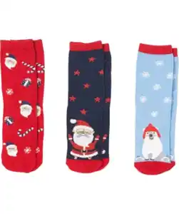 Socken Weihnachten 3er-Pack, Ergee, dunkelblau