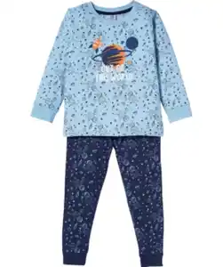 Pyjama aus Baumwolle verschiedene Designs, 2-tlg. Set, hellblau