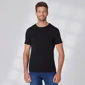 Herren-T-Shirt aus reiner Baumwolle, Black