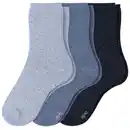 Bild 1 von 3 Paar Damen Socken mit kleinen Punkten JEANS-BLAU / DUNKELBLAU / HELLBLAU