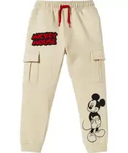 Mickey Mouse Cargohose Seitentaschen, offwhite