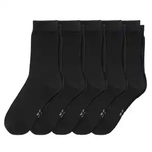 5 Paar Kinder Socken unifarben SCHWARZ