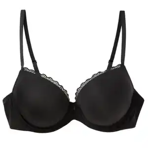 Damen Push-Up-BH mit Spitze SCHWARZ