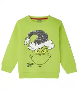 Grinch Sweatshirt Weihnachten Wendepailletten, limette