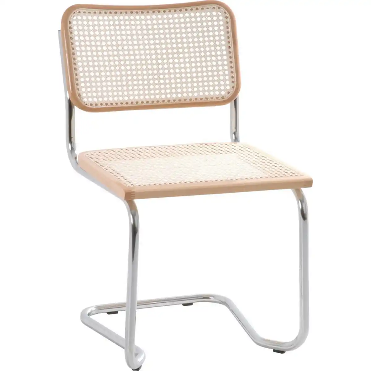 Bild 1 von Livetastic Schwingstuhl Wiener Geflecht, Natur, Chrom, Beige, Holz, Metall, Binse, massiv, Rundrohr, 46x82x48 cm, Esszimmer, Stühle, Esszimmerstühle, Schwingstühle