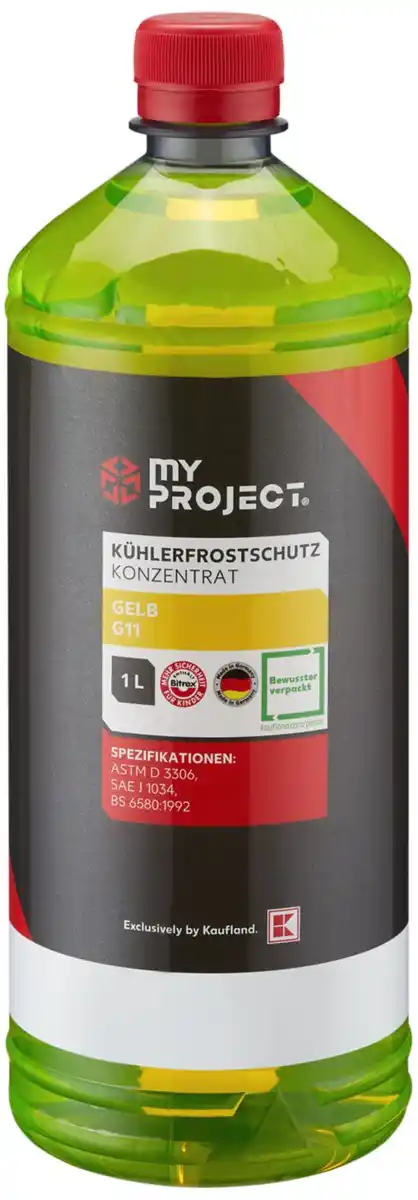 Bild 1 von MY PROJECT® Kühlerfrostschutz G11 Konzentrat, 1-l-Flasche