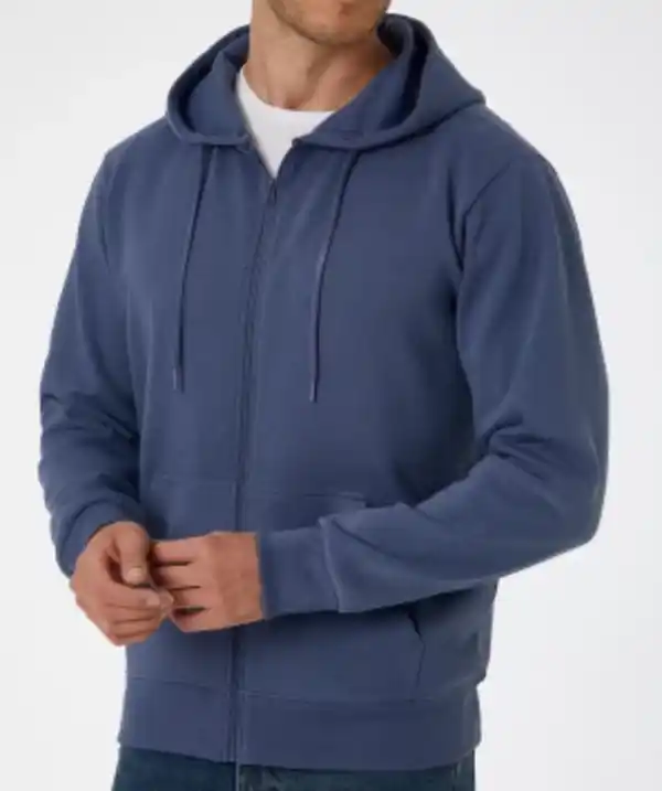 Bild 1 von Sweatjacke mit Kapuze X-Mail, Reißverschluss, jeansblau