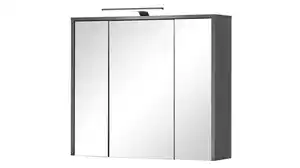 Spiegelschrank mit Beleuchtung graphit 80 cm- LEONE