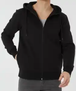 Schlichte Sweatjacke X-Mail, Kapuze, schwarz