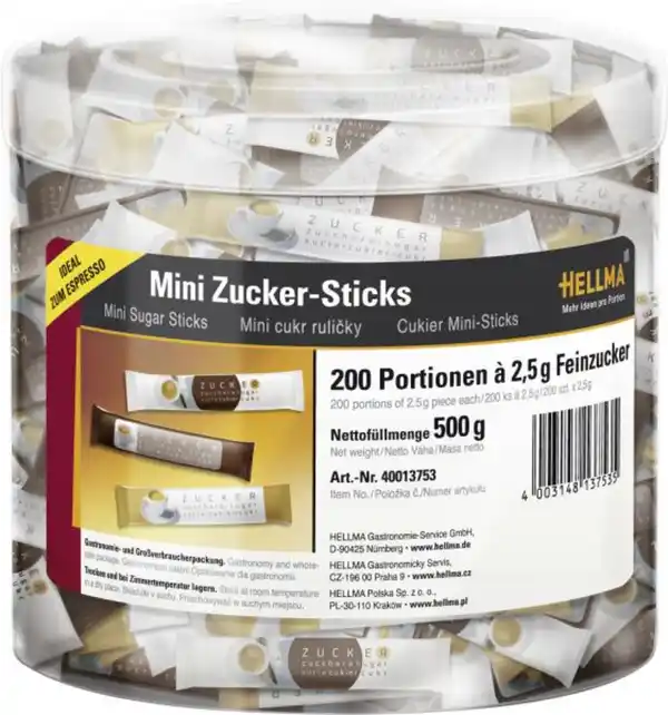 Bild 1 von Hellma Mini Zucker-Sticks