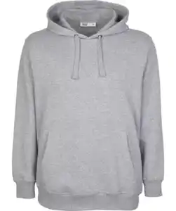 Grauer Sweatpullover X-Mail, Kapuze, grau melange