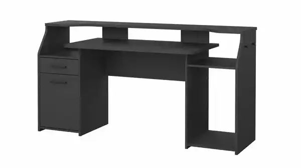 Bild 1 von Computerschreibtisch schwarz matt 171 cm - FUNCTION PLUS