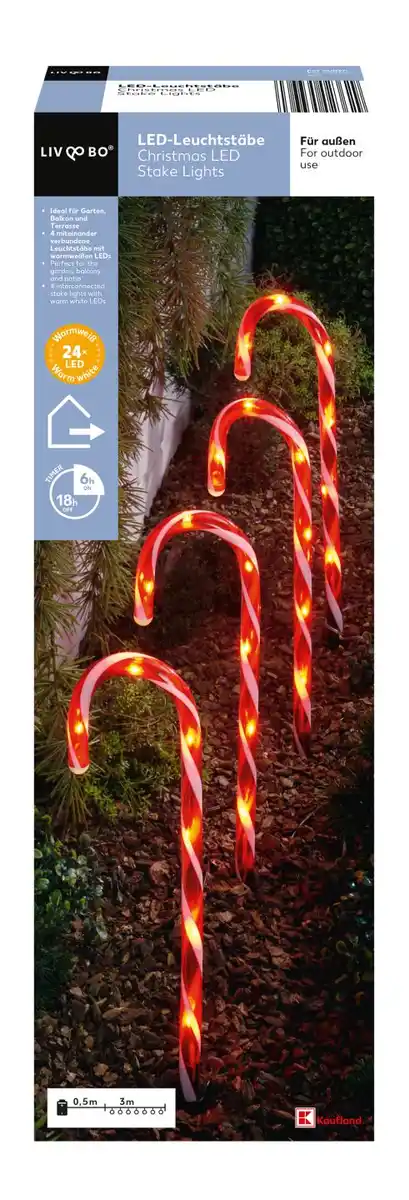 Bild 2 von LIV&BO® LED-Leuchtstäbe »Zuckerstangen« warmweiß
