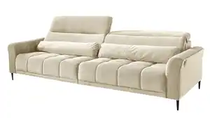 Big Sofa Cord beige - 280 cm - Nosagunterfederung - LOGAN