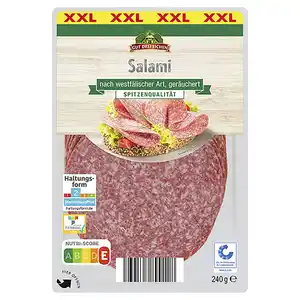 GUT DREI EICHEN Dauerwurst Aufschnitt 240 g, Salami