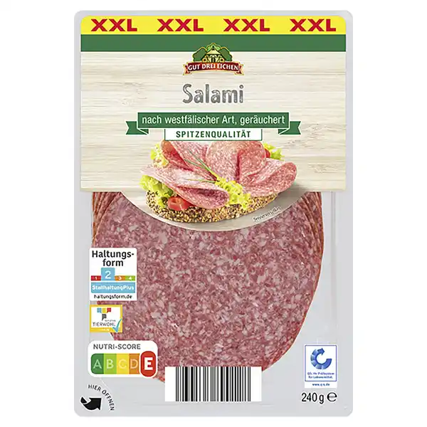 Bild 1 von GUT DREI EICHEN Dauerwurst Aufschnitt 240 g, Salami