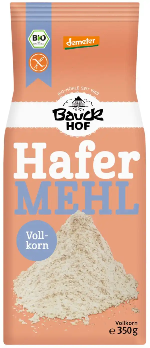 Bild 1 von BAUCK HOF Demeter Hafermehl, 350-g-Beutel