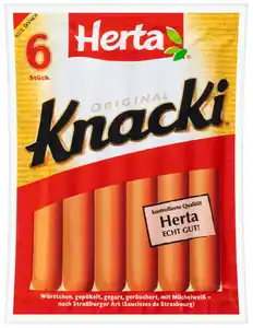 HERTA Original Knacki Würstchen, 6 St. = 210-g-Packg.