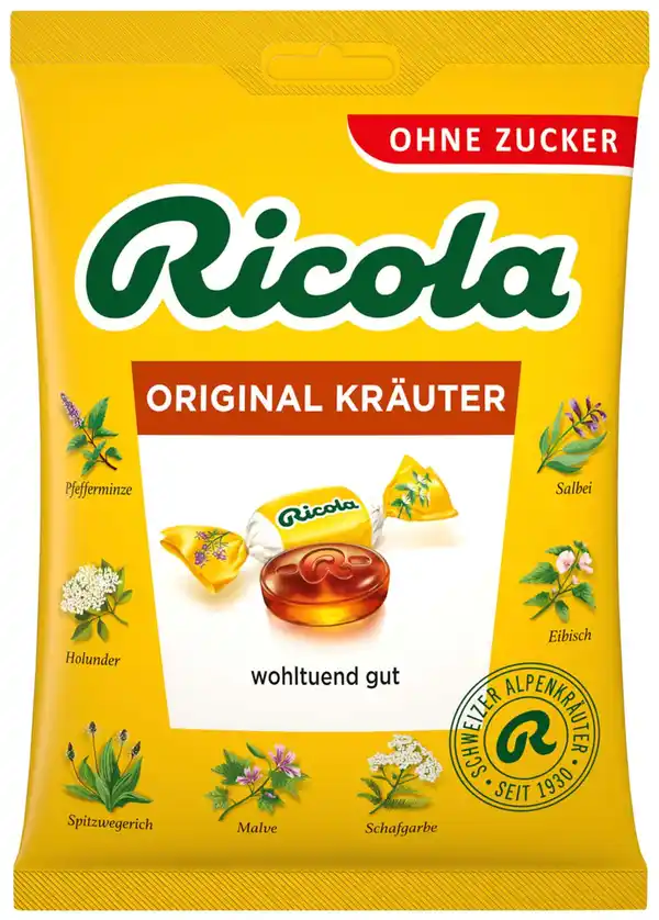 Bild 1 von RICOLA Kräuterbonbons, 75-g-Packg.