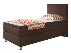 Boxspringbett Berlin 90x200 cm Webstoff Braun