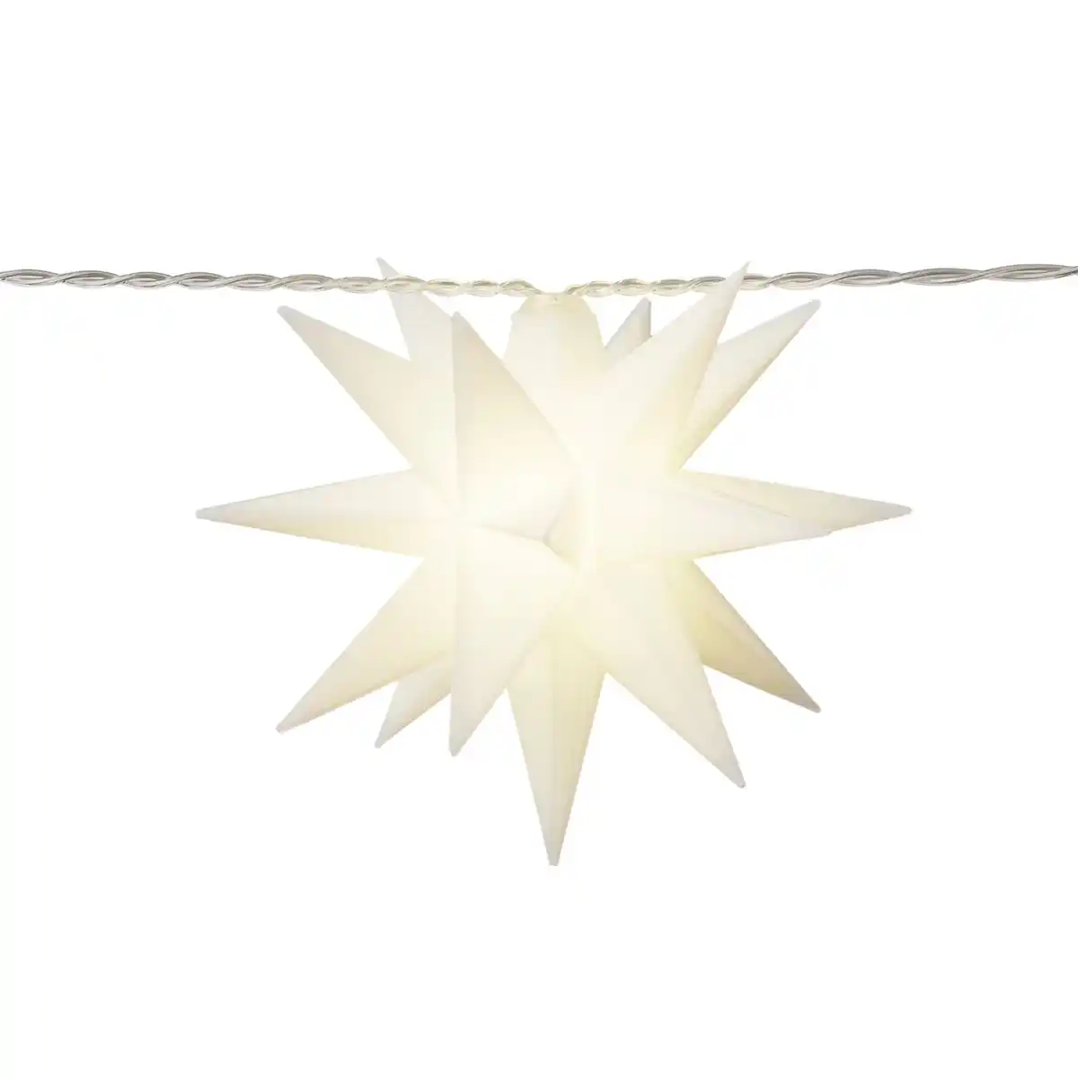 Bild 4 von 3D Sternenlichterkette Weiß -10er Set