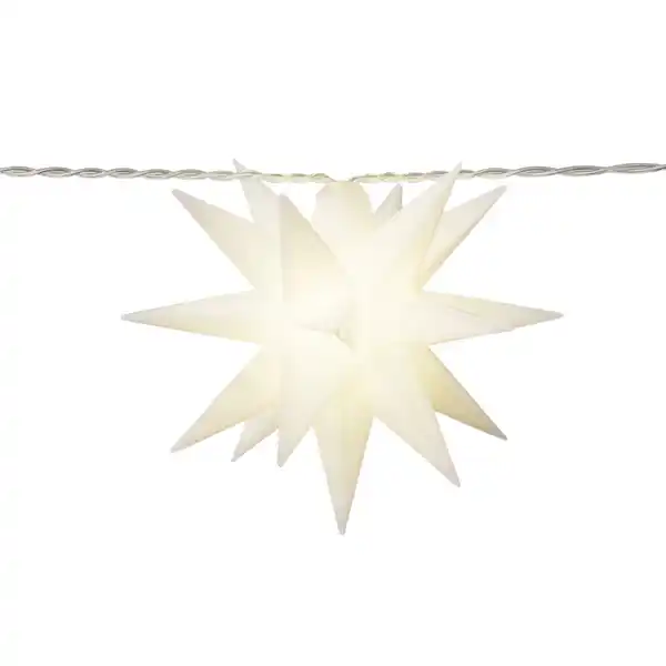 Bild 4 von 3D Sternenlichterkette Weiß -10er Set