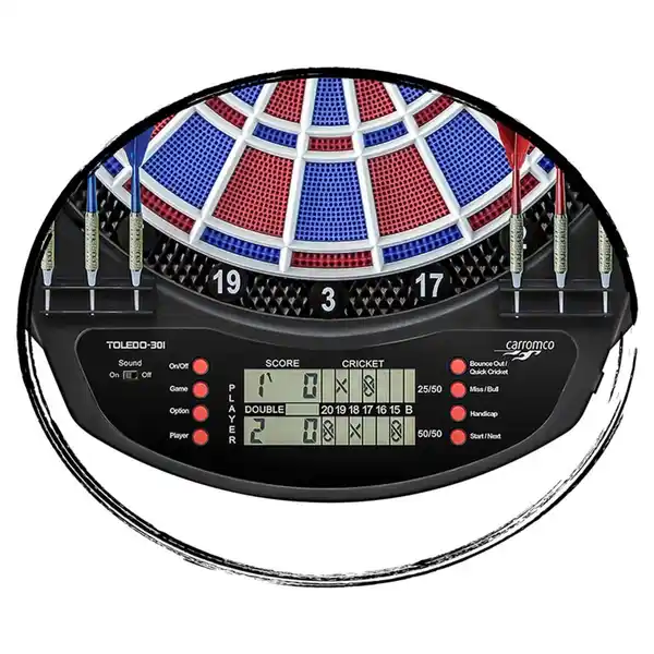 Bild 3 von ELEKTRONIK DARTBOARD TOLEDO-301, MIT ADAPTER, 2-LOCH ABSTAND