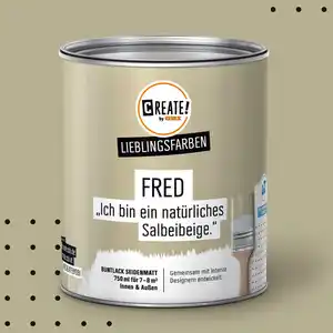 CREATE! by OBI Lieblingsfarben Buntlack Fred Salbeibeige seidenmatt 750ml