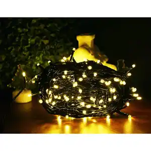 LED-Außenlichterkette mit Timer 21,4m 200 LEDs Warmweiß