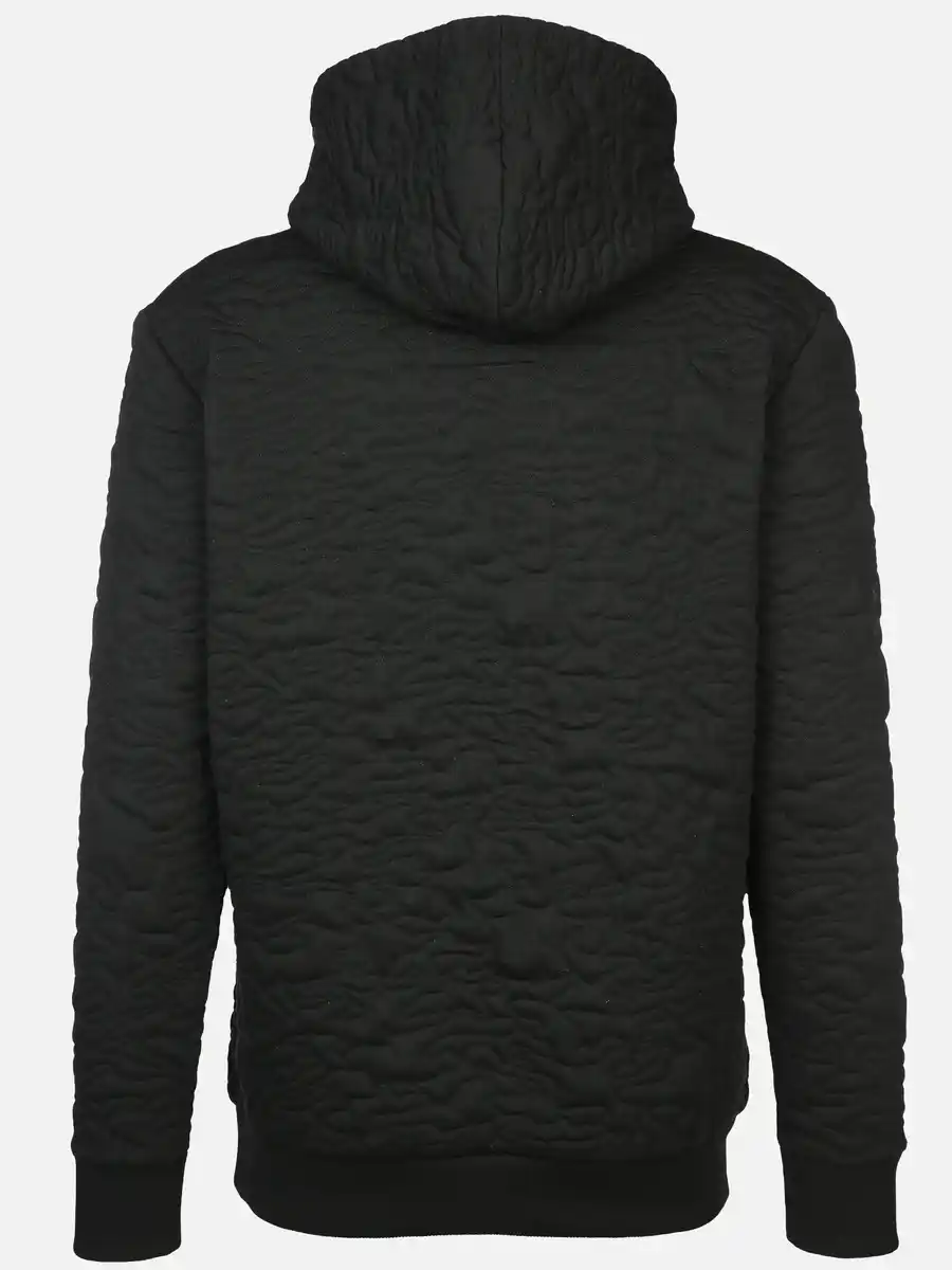 Bild 2 von Herren Kapuzensweatshirt mit Struktur Schwarz