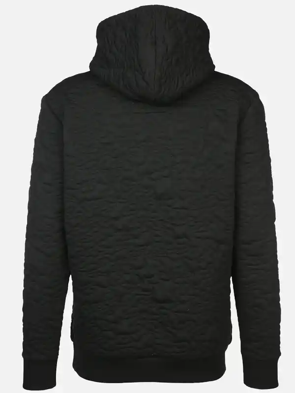 Bild 2 von Herren Kapuzensweatshirt mit Struktur Schwarz
