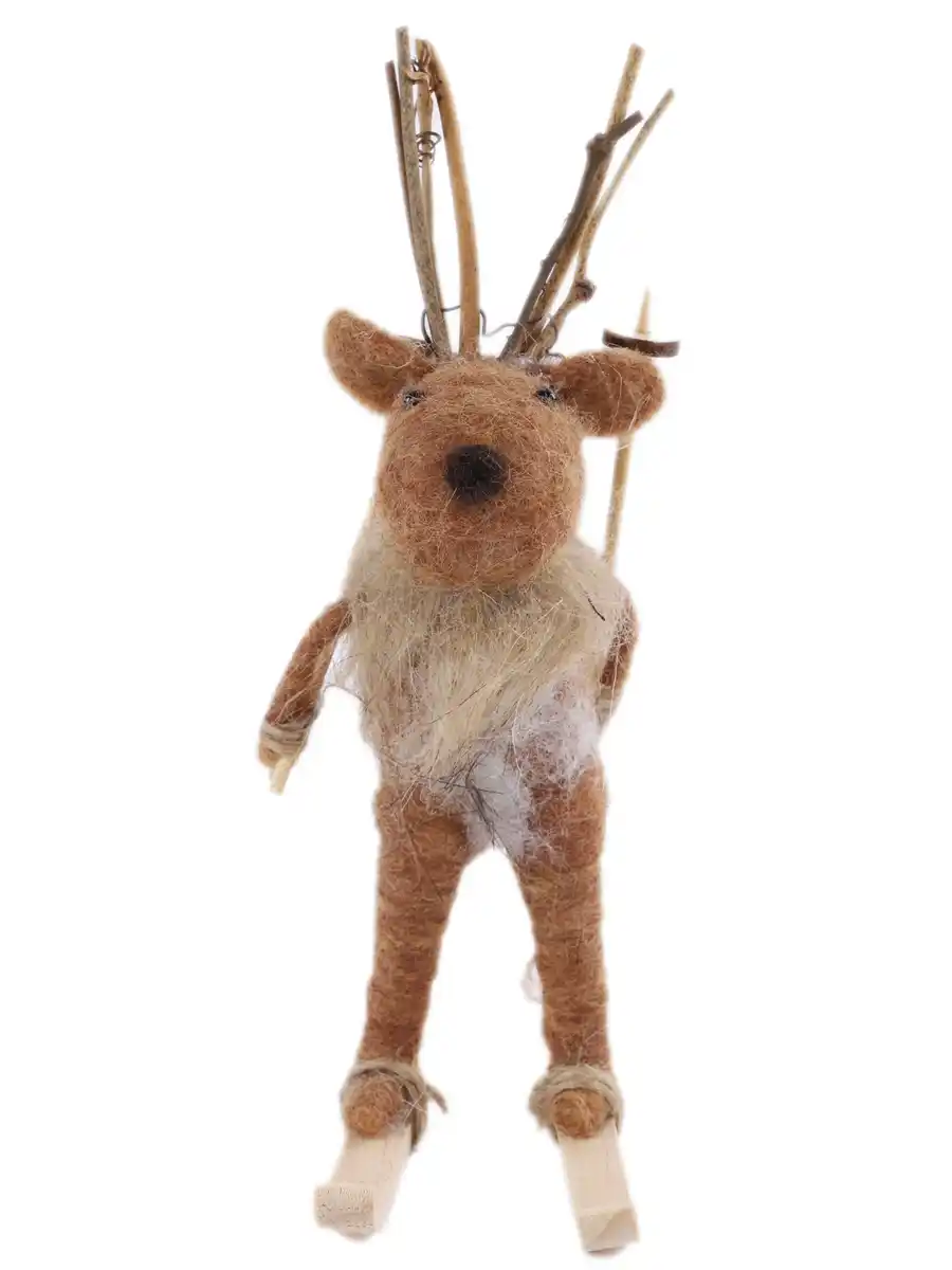 Bild 1 von Deko Rentier aus Wolle Braun