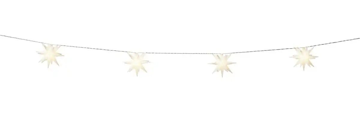 Bild 1 von 3D Sternenlichterkette Weiß -10er Set