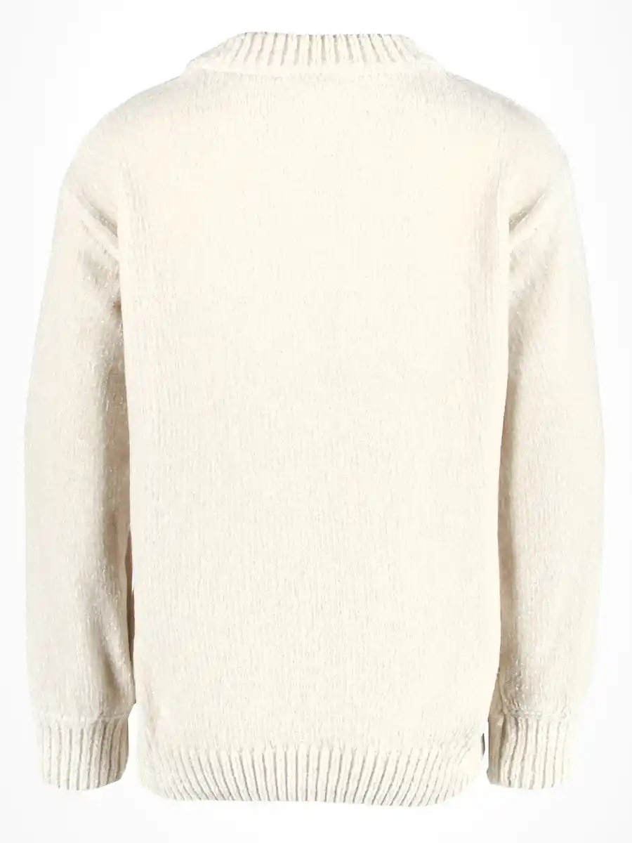 Bild 2 von Mädchen Chenille Pullover mit Stickeei und Pailletten Weiß