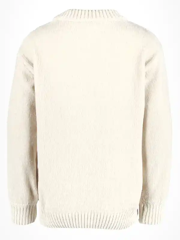 Bild 2 von Mädchen Chenille Pullover mit Stickeei und Pailletten Weiß