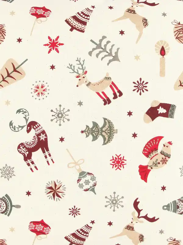 Bild 2 von Kissen mit weihnachtlichen Motiven 45x45cm Rot