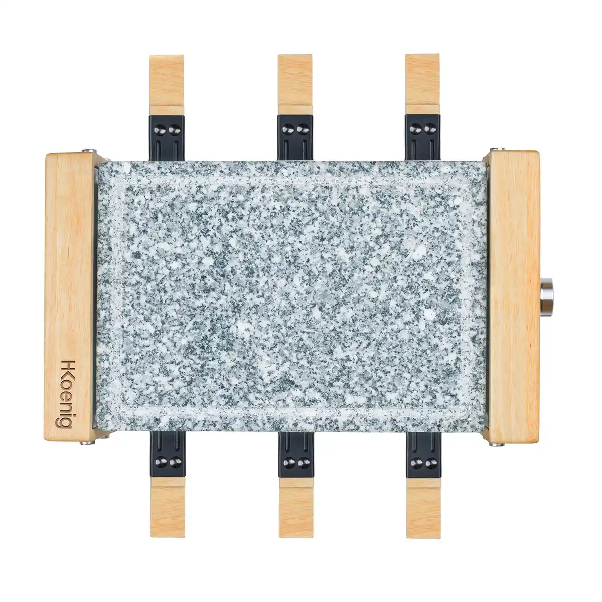 Bild 1 von Raclettegerät WOD6 für 6 Personen, professionell, 900 W, Käseschaber, Fondue, Naturstein, Granitstei